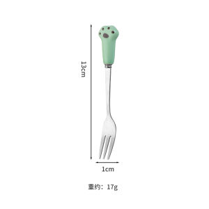 Stainless Steel Cat Claw Fruit Fork Set Cute Home Use Fruit Picks Salad Cake Mooncake Fork Dining Utensils from Mainland China