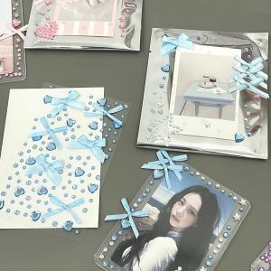 1Pcs Heart Rhinestone Sticker Bow DIY Handbook Phone Case Decals Diamond Stickers Children Korean Stickers Aesthetics Decor