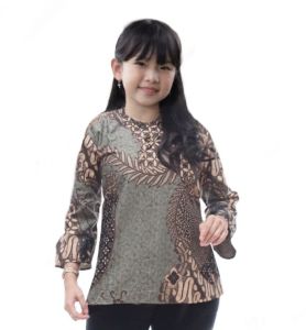 Atasan blouse batik anak cewek umur 2 - 12 tahun / seragam muslim blus anak cewek TPQ TPA