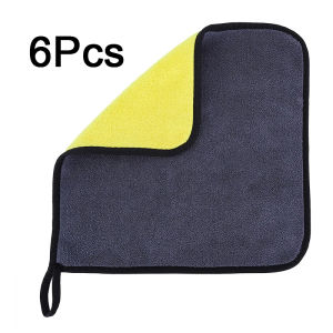 3/6/12Pcs 500GSM Car Drying Towel Microfiber Super Absorption Scratch-Free Auto Home Glass Cleaning Washing Detailing Cloth 30cm