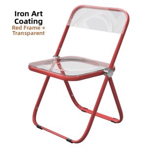 MU FENG ZHI NAN | Transparent Acrylic Cream Style Home Multi-purpose Chair