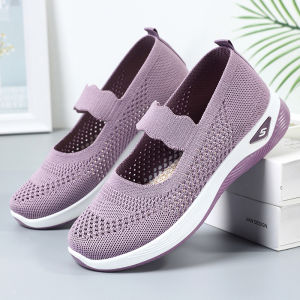 NBGAGA | Womens Shoes Breathable Mesh Comfortable Flats Lightweight Sneakers For Female Fashion Outdoor Low-cut Walking Shoes