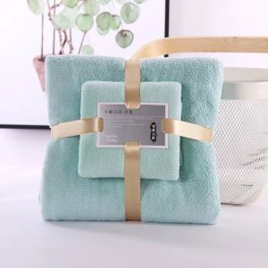 2 Pack Coral Velvet Bath Towel Set Ultra Soft High Absorbent Quick Dry Bath Towels For Adults Suitable For Hotel Spa Daily Use