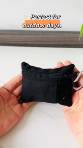 Multi-Function Card Pouch Double Zipper Coin Purse Organizer Card Holder Pouch