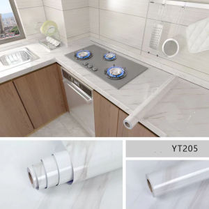 Kitchen Stove Waterproof and Oil-Proof Wallpaper Self-Adhesive Cabinet Renovation Tile Marble Sticker Countertop PVC Wallpaper