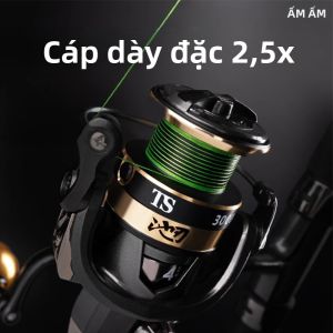 CHILENT Toàn Kim Loại Máy Câu Quay Dòng 500-7000 Với 2.5 Lần Dày Đặc Phẳng Đính Đá Cánh Tay Đơn Hướng Không Khoảng Cách Máy Câu Cho Đại Dương Sông Hồ