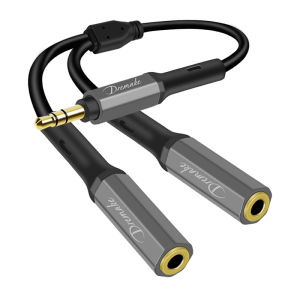 Jack Aux 3.5mm to 2 x 3.5mm Extender Stereo Cable 3.5mm M-F Audio Cord Sound Auxiliary Y-Splitter Cord for Smartphone MP3 Tablet