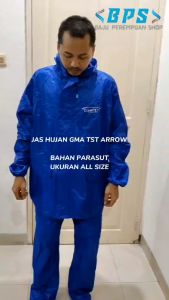 Jas Hujan GMA TST Arrow Parasut Setelan Jaket Celana Mantel Mantol Ujan Raincoat Stelan Dewasa