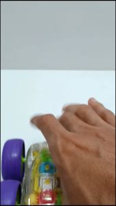 Gear Wild Transparent Car Mainan Mobil Mobilan Tumbling Lampu LED