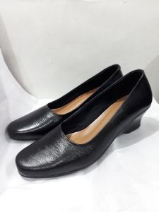 SEPATU WEDGES WANITA KULIT MODEL PLAIN SIMPLE TTP CANTIK 
