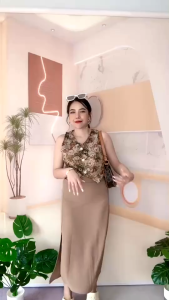 RADA  STYLE  T077  Wool wave Long Skirt กระโปรงยาวผ่าหน้าสูง งานผ้าวูลเวฟ  Women Clothing Lady ผู้หญิง