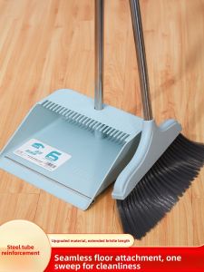 JIFANPAUL | Soft Bristle Non-Stick Hair Floor Cleaning Broom and Dustpan Set