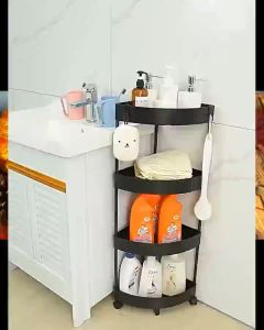ROCO 3 4 5 Tier Corner Bathroom Storage Rack Corner Shelf Organizer Rack Tri Corner Rack Rak Penyimpanan 储物架