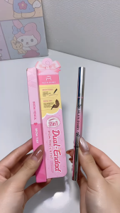 MLEN DIARY 2 in 1 Double Heads Natural Eyebrow Pencil Long-Lasting Smudge-proof Super Lock Color Brows Pen