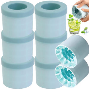 5pcs Food-grade Silicone Ice Cube Mold / Homemade DIY Cylinder Ice Storage Box / Quick Freezing Easy Release Ice Cube Mold / for Juice Whisky