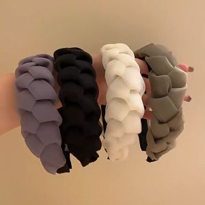 Ninabobo BN008 Bando Kepang Scrunchie Polos Headband Hairband Wanita Bandana Tebal Besar Aksesoris Rambut Fashion