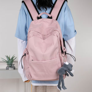 Túi Đeo Vai Hai Quai Dung Tích Lớn Màu Trơn Đơn Giản Đa Năng Phong Cách Hàn Quốc Cho Học Sinh Tiểu Học Trung Học Phổ Thông Đại Học