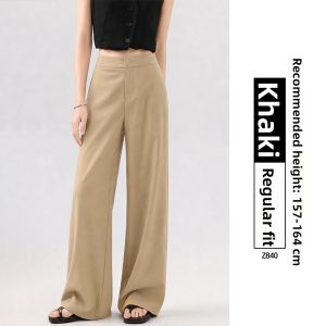 YAYANGREN | Elegant Beige Slim Fit Straight Trousers Women Summer Casual Pants