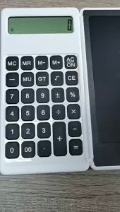 2 IN 1 Foldable Portable 12 Digit Display 6 Inch Scientific Calculator With Writing Tablet With Stylus Pen Erase Button For Office Students Kids