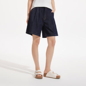 Hotwind | Dark Loose Fit Culottes Denim Shorts