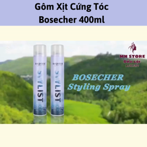 Keo Gôm Xịt Tóc Cao Cấp Bosecher Milano 400ml  Tạo Kiểu Chuẩn Salon .