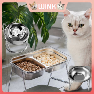 Stainless Steel Pet Food Bowl Elevated Cat Bowl Dog Bowl Stainless Food Bowl Water Bowl Dog Feeder Drinking Bowl