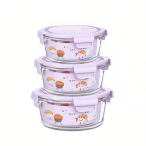 Microwaveable Food Storage Container Glass Bento Box