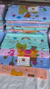 ผ้าขนหนู ห่อตัวเด็กอ่อน ขนาด 23x46 นิ้ว แพ็ค 1 โหล (12 ผืน) Cotton 100%