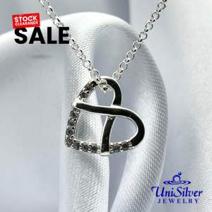 Unisilver 925 Sterling Silver Infinity-Heart Pendant Chain Not Included (PS750-1001)