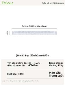 FaSoLa | Bao Che Máy Lạnh Dày Đánh Bóng Mở Co Dãn Trong Suốt Kích Cỡ Lớn