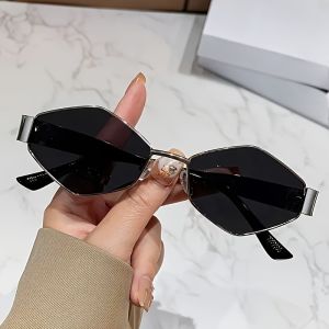other | 2PCS Ladies Retro Hexagonal Gold Frame Fashionable Glasses Trendy Glasses Lightweight for Daily Wear Suitable for Parties