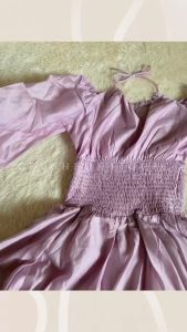 【READYSTOCK】Halter neck three quarter sleeves dress purple dress waist dress 现货连衣裙 新年裙 收腰连衣裙 紫色连身裙 挂脖连衣裙 遮肉连衣裙 生日裙 气质连衣裙