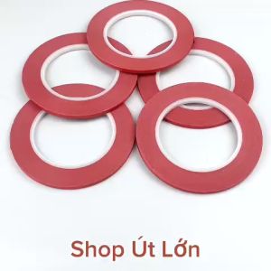 Combo 3 cuộn băng keo giấy màu đỏ rộng 4mm dài 75 mét