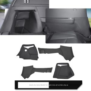 Tấm Bảo Vệ Cốp Sau Bằng Da Cho Tesla Model YL 6 Chỗ Bảo Vệ Góc Tấm Lót Cốp Tấm Chống Bẩn Phủ Kín Cả Hai Bên