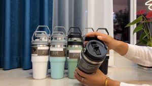 LH แบบใหม่มีที่จับ 304 สแตนเลส ภายในถังสุขภาพและความปลอด ภัยแห วนหนังในตัวป้องกันการรั่วซึม ไม่ง่ายที่จะพลิกฟางแบบพกพา(แก้วเก็บความเย็น Tyeso แก้วเก็บความเย็น หูหิ้ว แก้วกาแฟ แก้วสแตนเลส แก้วเก็บความเย็น แก้วเยต แก้วสแตนเลส304 แก้วเยติ) - Lazada