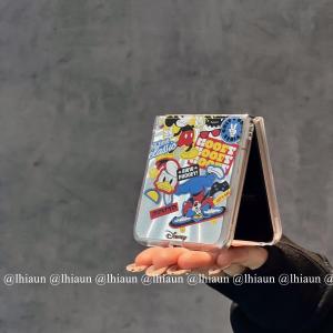 Aurora Glitter Cartoon Mickey Huawei Pocket2 Foldable Screen Phone Case New Zflip6/5/4 Protective Cover Zfold6/5/4 Hard N3flip Cute Personality Hard Shell