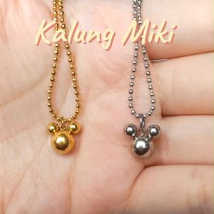 Kalung Titanium Wanita Anti Karat Model Mik1 Terbaru BONUS Kotak - Lovelybutik