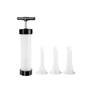 Hand-Push Sausage Longganisa Stuffer Meat Maker Machine Plastic Manual Salami Maker with 3 Tubes