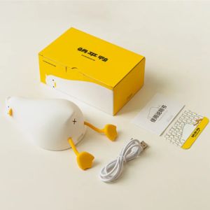 Tap Adjustment LED Silicone Squishy Duck Lamp Children Night Light Rechargeable Child Holiday Gift Sleeping Creative Bedroom