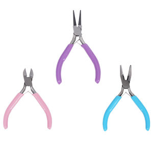 3Pcs Jewelry Pliers Set Includes Needle Nose Pliers Round Nose Pliers Wire Cutters for Jewelry Beading Repair Making Supplies