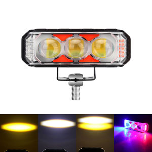 KEVANLY | Đèn Pha LED Laser 3 Thấu Kính 4 Thấu Kính Cho Xe Máy Màu Trắng Vàng Cảnh Báo Nhấp Nháy Chiếu Xa Chiếu Gần Đèn Chạy Ban Ngày DRL Siêu Sáng