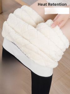 Miiow | High Waist Thickened Fleece Lined Sheepskin Velvet Womens Leggings Autumn Winter Plus Size Comfortable Cotton Trousers