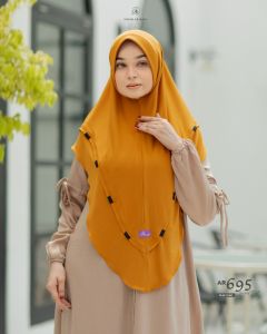 ARRAFI Hjab Instan AR 695 Jersey Premium Polos Pet Antem Variasi Kain Warna Daily