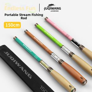 JUQINWANG | Portable Kids Fishing Rod Mini-section Hand Rod