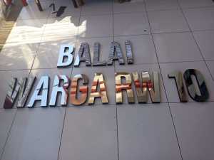 ANGKA & HURUF STAINLES SPON.tinggi 30cm