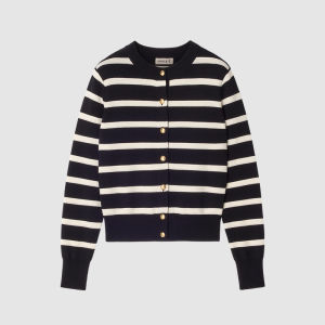 ICICLE | Womens Easy Care Fine Wool Striped Knit Cardigan