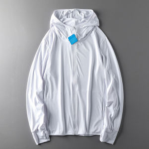 Foreign Trade Mens Sun Protection Clothing UPF50 Sun-Protective Clothing Mens Summer Ice Silk Cool Jacket Mens Fishing Wind Shield