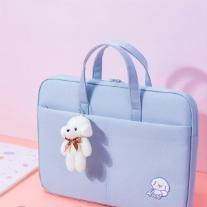 Deli Tas Laptop ukuran 14inch Pink/Biru Lapis Dalam Busa 63756