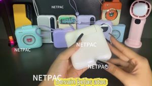 【COD】NETPAC Powerbank 22.5W 15000mAh Fast Charging Real Capacity LED Display 3 Output with Steker yang Dapat Dilepas dan Kabel For Android/iPhone