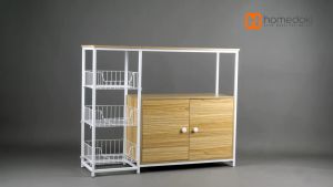 Kitchen Cabinet Storage Kitchen Organizer 4 Tier Kitchen Storage Cabinet Microwave Rack Multifunction Kitchen Rack